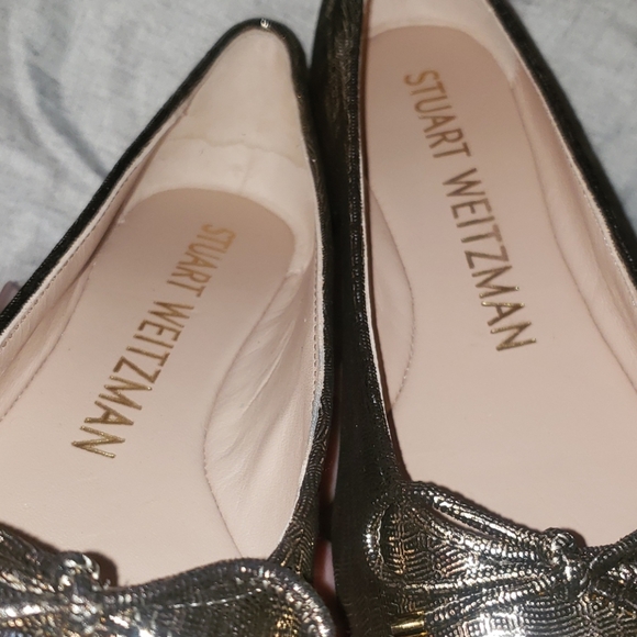NEW Stuart Weitzman Gabby Chain-Link Leather flat Size 5.5 - Picture 10 of 12